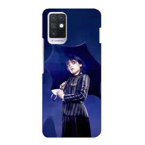 Чохли Венсдей на Infinix Note 10 Уенсдей (AlphaPrint) (Венздей з парасолькою)