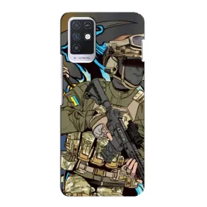 Чехлы с картинкой ЗСУ для Infinix Note 10 (AlphaPrint) (Воїн ЗСУ)