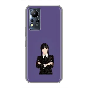 Чохли Венсдей на Infinix Note 11 Уенсдей (AlphaPrint) (Венздей у чорному)