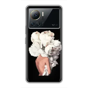 Чехлы (ART) Цветы на Infinix Note 12 2023 (VPrint) (Белые цветы)