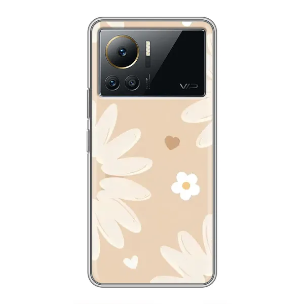 Чехол с принтом «Бежевые цветы» для Infinix Note 12 2023
