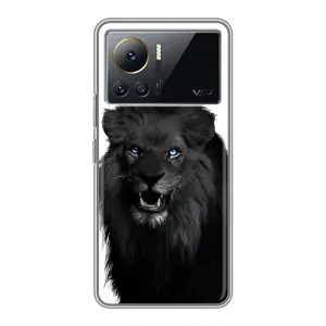 Чехлы с картинками животных Infinix Note 12 2023 (Черный ЛЕВ)