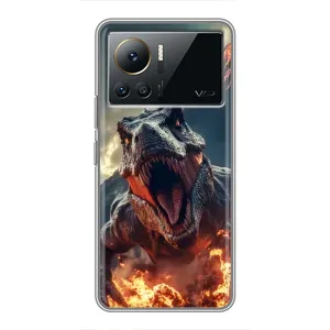Чехол с картинкой «Хищники» для Infinix Note 12 2023 (Огненный динозавр)
