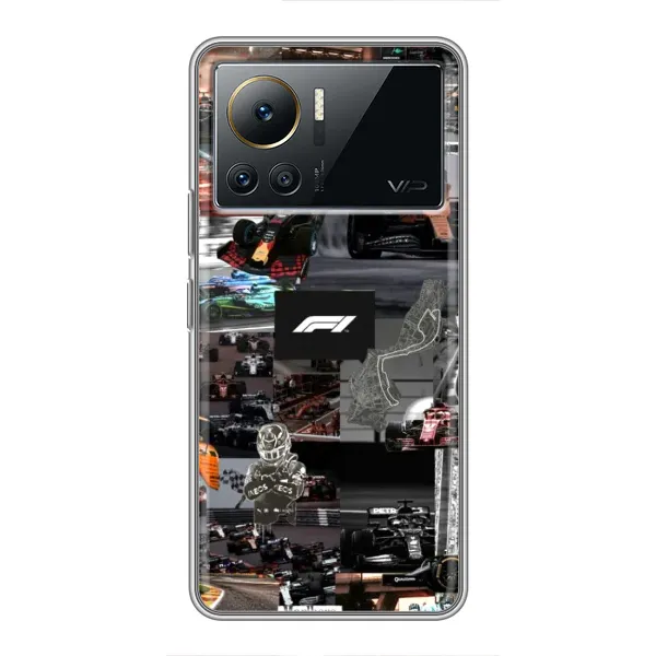 Чехол с принтом «Гоночный коллаж Ф1» для Infinix Note 12 2023