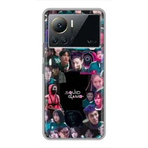 Чехол Гра в кальмара для Infinix Note 12 2023 (Коллаж Игра кальмара)