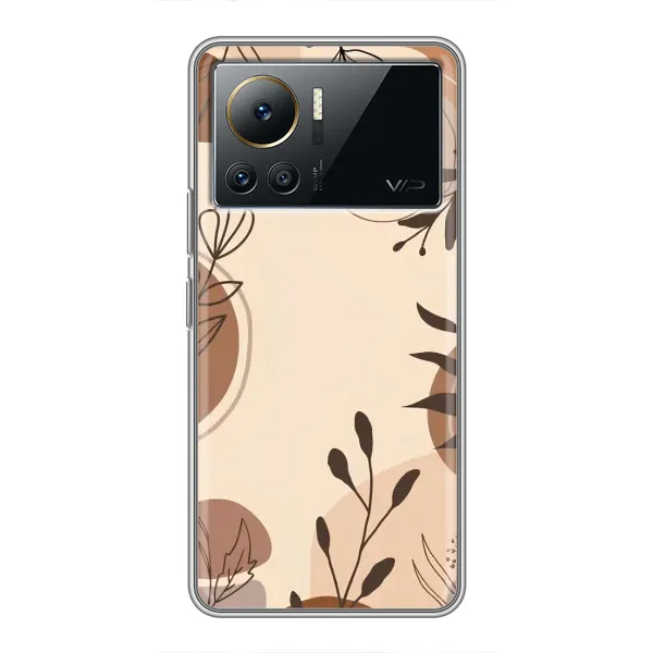 Чехол с принтом «Коричневые цветы» для Infinix Note 12 2023