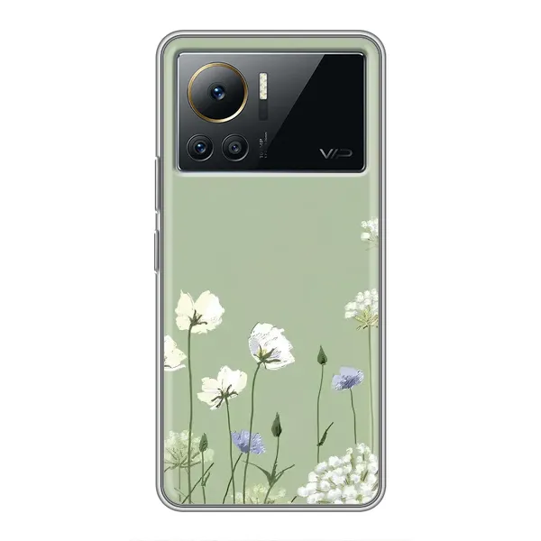 Чехол с принтом «Цветы на зеленом» для Infinix Note 12 2023