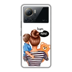 Чехол с печатью для Infinix Note 12 2023 - (Мама с ребенком) (AlphaPrint) (Мама с сыном)