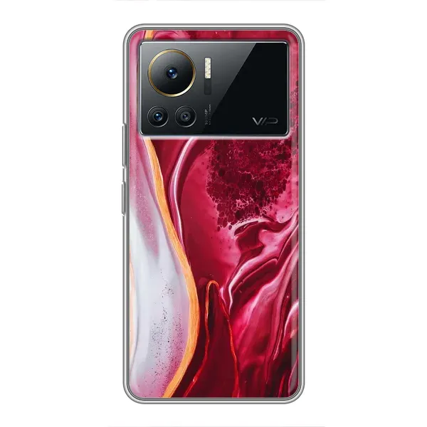 Чехол с принтом «Мрамор красный» для Infinix Note 12 2023
