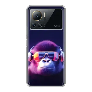Чехол с Обезьянами Infinix Note 12 2023 - (AlphaPrint) (Стильная обезьяна)