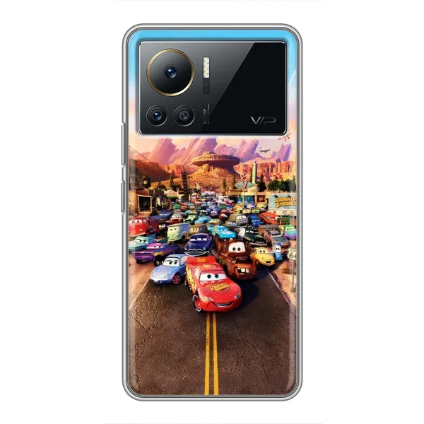 Чехол с принтом «Тачки на трассе» для Infinix Note 12 2023