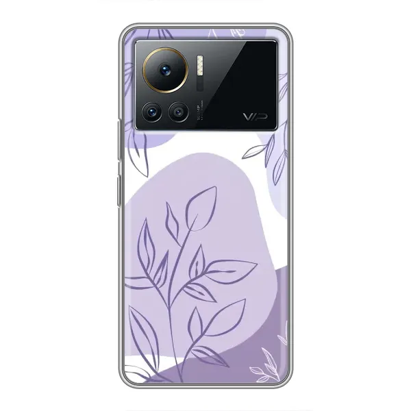 Чехол с принтом «Фиолетовые листья абстракция» для Infinix Note 12 Pro (4G)