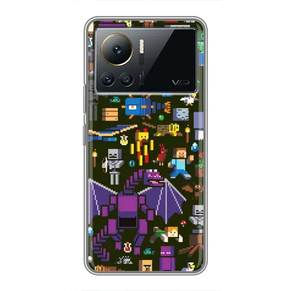 Чохол з принтом «Колаж Майнкрафт» для Infinix Note 12 Pro (4G)