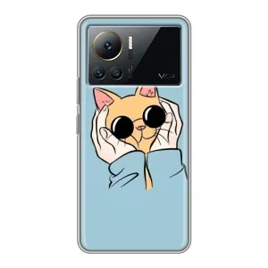 Чехол с принтом «Котик в очках» для Infinix Note 12 Pro (4G)