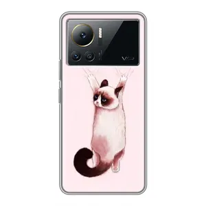 Чехол с принтом «Котик падает» для Infinix Note 12 Pro (4G)