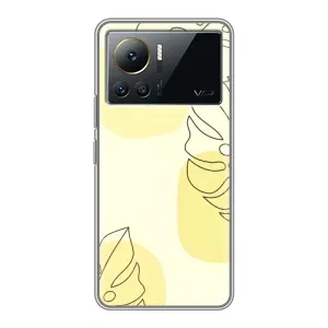 Силконовий чохол з принтом в квітах на Infinix Note 12 Pro (4G) (Жовта монстера арт)