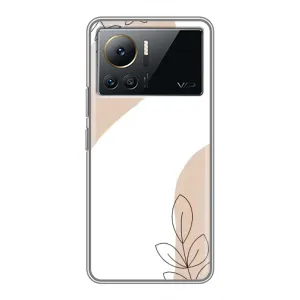 Силконовий чохол з принтом в квітах на Infinix Note 12 Pro (4G) (Нюдова гілочка абстракція)