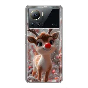 Яркий чехол для Infinix Note 12 Pro (4G) с Зимними Оленятами