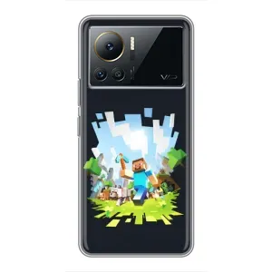 Чохол з принтом «персонажі Minecraft» для Infinix Note 12 Pro (4G)