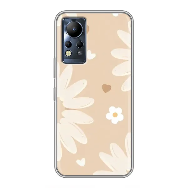 Чохол з принтом «Бежеві квіти» для Infinix Note 12