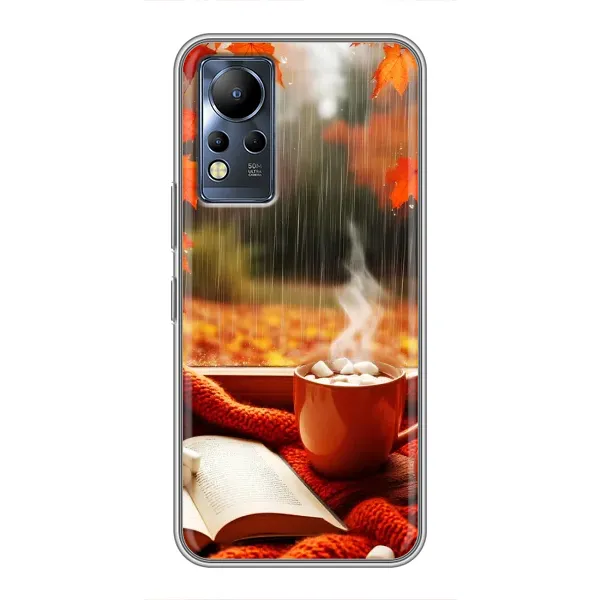 Чехол с принтом «Кофе и дождь» для Infinix Note 12