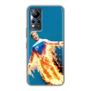 Чехол с принтом Фантастическая четверка для Infinix Note 12 (Человек-факел в огне)