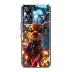 Чехол с принтом «Олень с шарфом» для Infinix Note 12