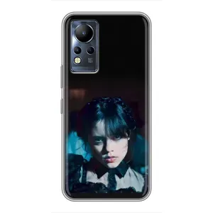 Чехлы Венсдей на Infinix Note 12 Уэнсдей (AlphaPrint) (взгляд Уэнздей)
