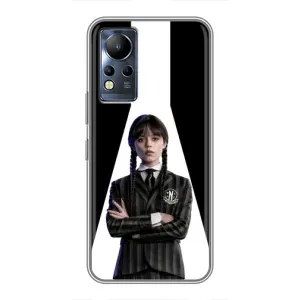 Чехлы Венсдей на Infinix Note 12 Уэнсдей (AlphaPrint) (W-Wednesday)