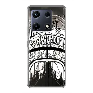 Чехол с дизайном Венздей 2 на Infinix Note 30 Pro (Ворота Академии Невермор)