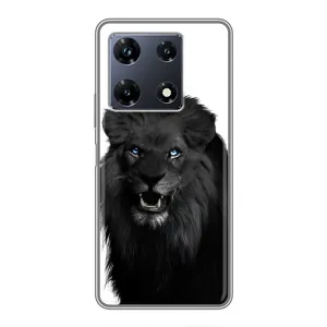 Чехлы с картинками животных Infinix Note 30 Pro (Черный ЛЕВ)
