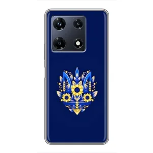 Чехлы для Infinix Note 30 Pro  Укр. Символика (AlphaPrint) (Цветочный Герб)