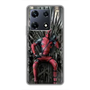 Чохол з принтом «Дедпул на троні» для Infinix Note 30 Pro