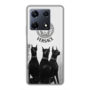 Чехол с принтом «Доберман Версаче» для Infinix Note 30 Pro