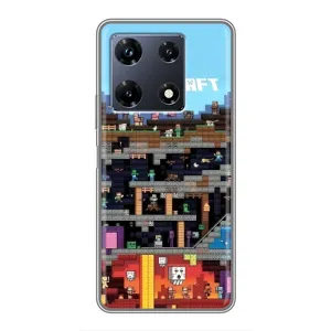 Чехол с принтом «фон Minecraft» для Infinix Note 30 Pro