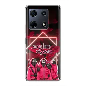 Чехол Гра в кальмара для Infinix Note 30 Pro (Охранники Игра кальмара)