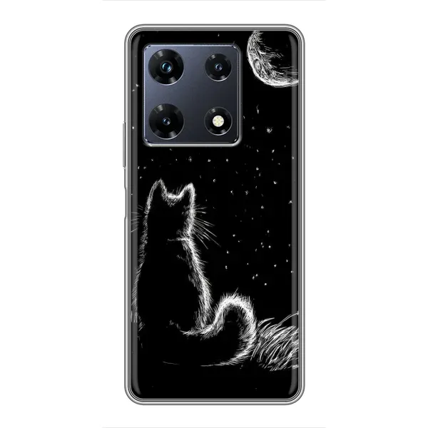 Чехол с принтом «Котик и луна» для Infinix Note 30 Pro Чехол с принтом «Котик и луна» для Infinix Note 30 Pro
