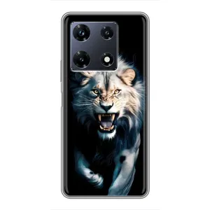 Чехол с картинкой «Хищники» для Infinix Note 30 Pro (Лев в темноте)