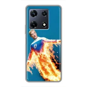 Чехол с принтом Фантастическая четверка для Infinix Note 30 Pro (Человек-факел в огне)