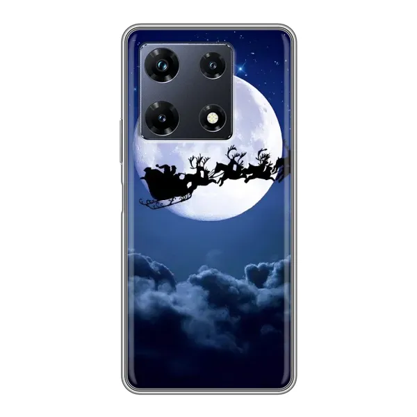 Чехол с принтом «Санта - луна» для Infinix Note 30 Pro Чехол с принтом «Санта - луна» для Infinix Note 30 Pro