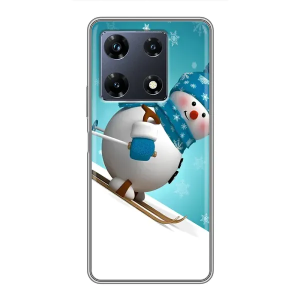 Чехол с принтом «Снеговик на лыжах» для Infinix Note 30 Pro Чехол с принтом «Снеговик на лыжах» для Infinix Note 30 Pro