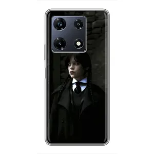 Чехол с дизайном Венздей 2 на Infinix Note 30 Pro (Темный стиль Уэнздей)