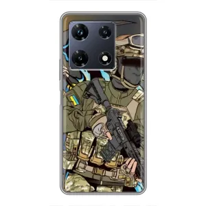 Чехлы с картинкой ЗСУ для Infinix Note 30 Pro (AlphaPrint) (Воин ВСУ)