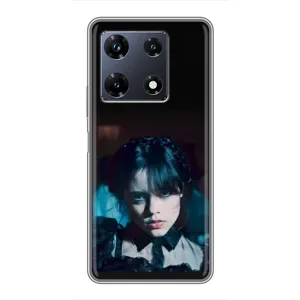 Чехлы Венсдей на Infinix Note 30 Pro Уэнсдей (AlphaPrint) (взгляд Уэнздей)