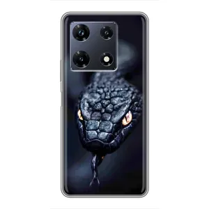 Чехол с картинкой «Хищники» для Infinix Note 30 Pro (Черная змея)