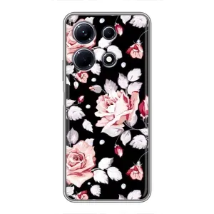 Чохли з квітами для Infinix Note 30 (VPrint) (Квіти на чорному)