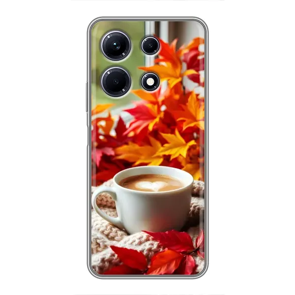 Чохол з принтом «Кава та листя» для Infinix Note 30 Чохол з принтом «Кава та листя» для Infinix Note 30