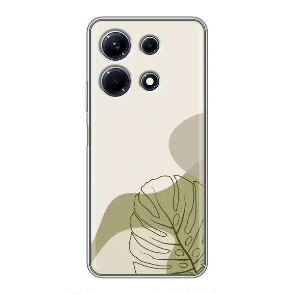 Чехол с принтом «Зеленая монстера дизайн» для Infinix Note 30