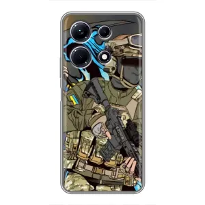 Чехлы с картинкой ЗСУ для Infinix Note 30 (AlphaPrint) (Воїн ЗСУ)
