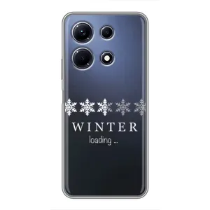 Зимние Чехлы для Инфиникс Ноут 30 - прозрачный фон (Winter loading)